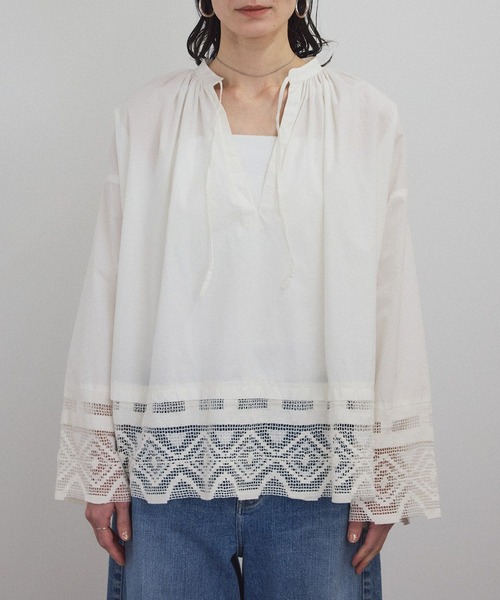 SALON adam et rope' ブラウス シャツ 「WEB限定」レース