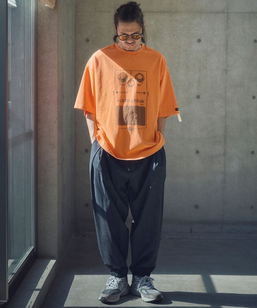 tシャツ ADAMPATEK/distortion short sleeve T/エフェクタープリント半袖T(AP2514020) レディース メンズ ADAM PATEK tシャツ ADAMPATEK/distortion short sleeve T