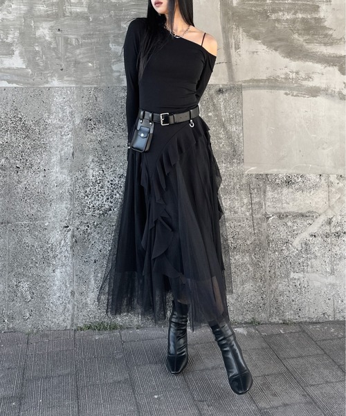 ベルト 「LVEU.」デザインポーチベルト / ベルト アクセサリー ケース 2way 合成皮革 合皮 ブラック レディース | LVEU. | 05