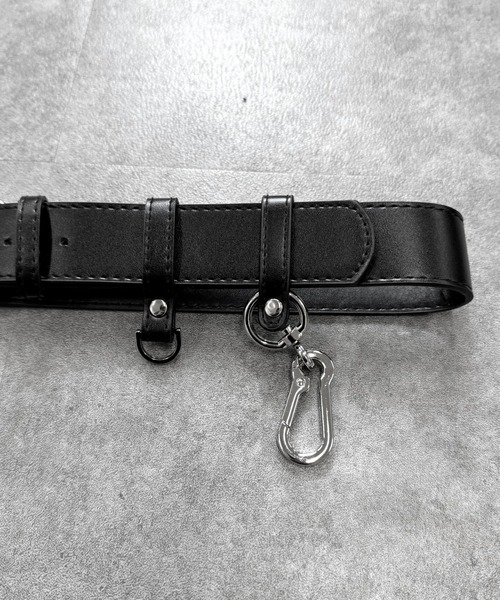 ベルト 「LVEU.」デザインポーチベルト / ベルト アクセサリー ケース 2way 合成皮革 合皮 ブラック レディース | LVEU. | 16