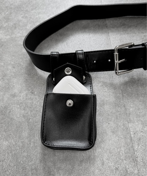 ベルト 「LVEU.」デザインポーチベルト / ベルト アクセサリー ケース 2way 合成皮革 合皮 ブラック レディース | LVEU. | 19