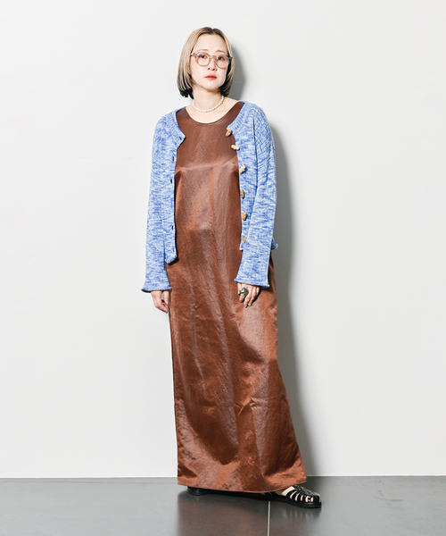 CITYSHOP AMERICAN SLEEVE DRESSワンピース ブラウン AMERICAN SLEEVE DRESS：ワンピース（ワンピース）｜CITYSHOP