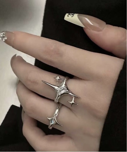 指輪 リング Y2K シルバーリング 3点セット(BDS) メンズ レディース