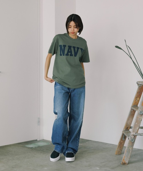 ROOP TOKYO tシャツ NAVY CORE TEE クルーネック半袖Tシャツ フロント