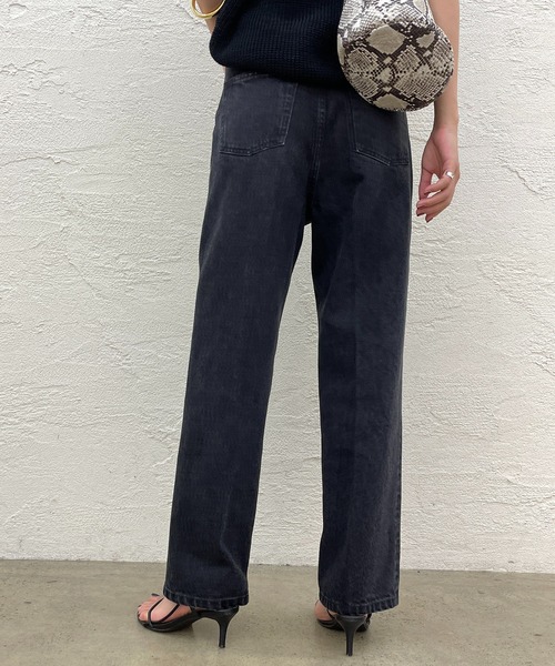 [LOUNGEDRESS] [ai no de] обработка Denim брюки M черный женский 