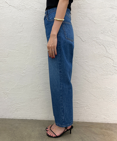 [LOUNGEDRESS] [ai no de] обработка Denim брюки M черный женский 
