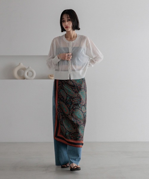 楽天市場】【SALE／60%OFF】ジャガードシアーカーディガンロング