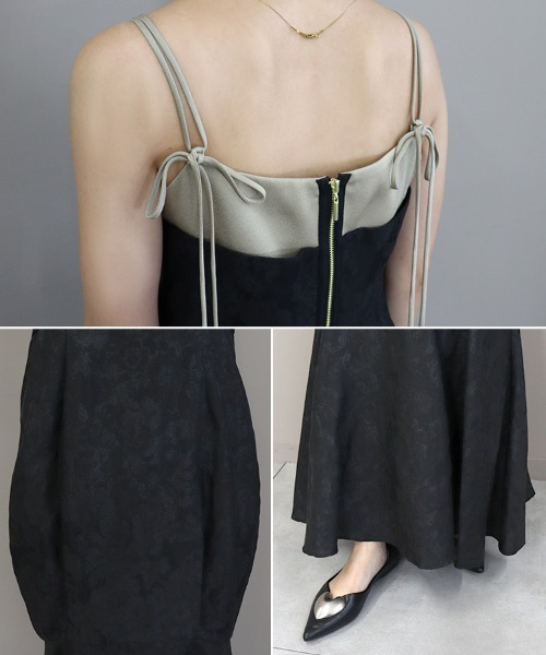 DONOBAN ワンピース 「ANDRESD」jacquard zipper dress「ジャガード