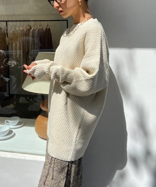 「TODAYFUL」 長袖ニット ONE SIZE オートミール レディース