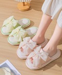 スリッパ ワッフル リボン オープン フラット...の詳細画像4