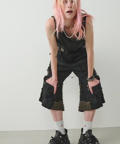 AIVER カーゴパンツ AIVER ボロクォーターカーゴパンツ メンズ