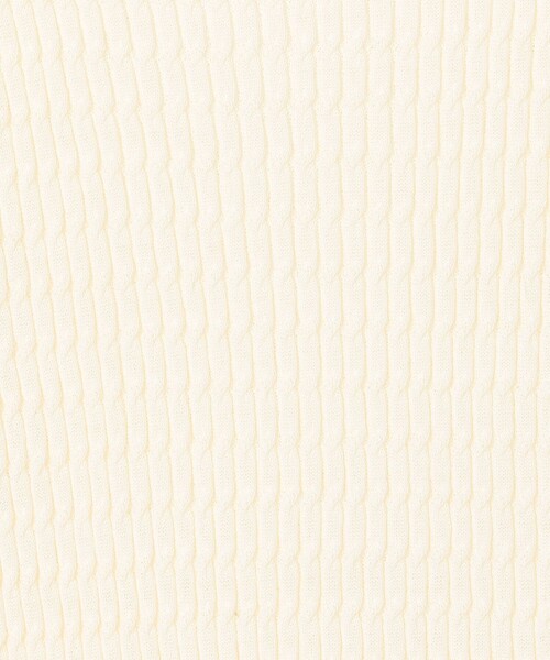 ニット セーター コットンナイロンケーブル ハーフスリーブプルオーバー レディースの画像