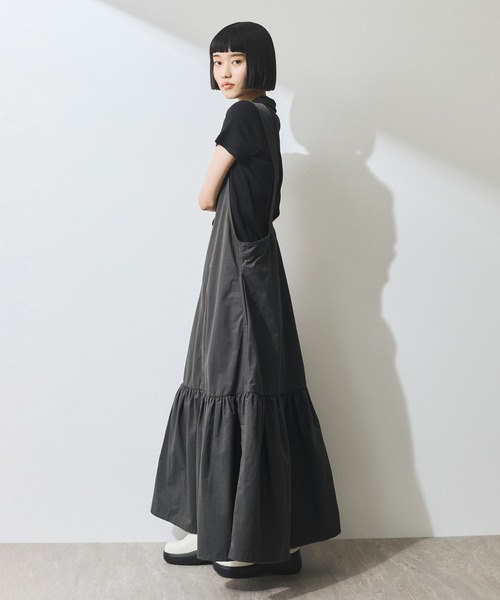 アダムエロペ　ジャンパースカート美品 サステナブル】2WAYシルエットジャンパースカート(505471647