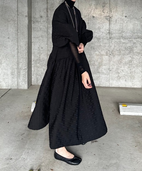 PERNA（ペルナ） 7分袖ワンピース L ブラック レディース : ZOZOTOWN