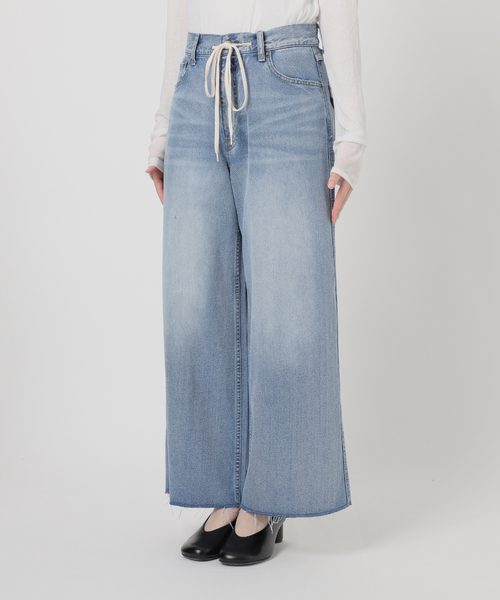 美品 Spick&Span 5 1/2 ワイド ストレート デニム 38 美品 Spick&Span 5 1/2 ワイド ストレート デニム 38