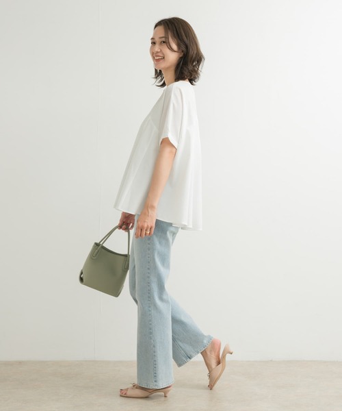 URBAN RESEARCH DOORS / アーバンリサーチ ドアーズ フレア切替えブラウス URBAN RESEARCH DOORS｜フレア切替えブラウス | Rakuten Fashion