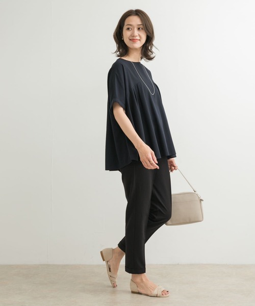 「URBAN RESEARCH DOORS」 半袖ブラウス MEDIUM ブラック系その他 レディース URBAN RESEARCH DOORS 「URBAN DOORS」 半袖ブラウス MEDIUM