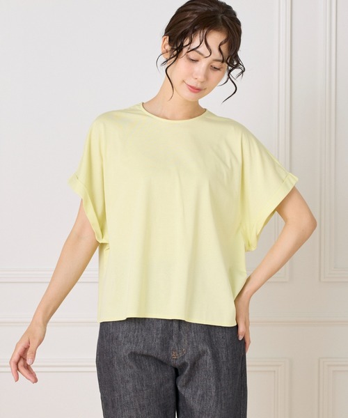 tシャツ 「接触冷感」サイロプレミアム天竺 ボクシーカットソー レディース