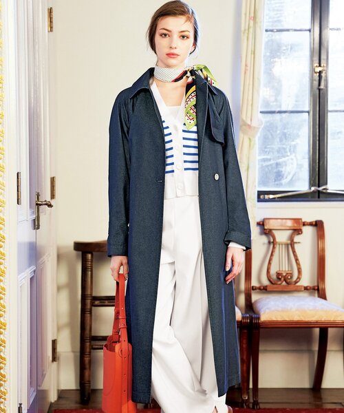 DRESSTERIOR（ドレステリア） トレンチコート 38 ネイビー レディース