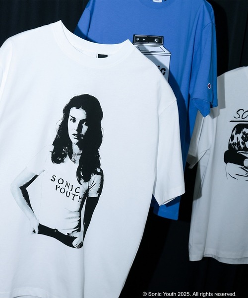 ソニックユース　チャンピオン別注　Tシャツ バンドtシャツ　コラボ 本日発売！Champion for BEAMS × SONIC YOUTH 別注 のプリント T