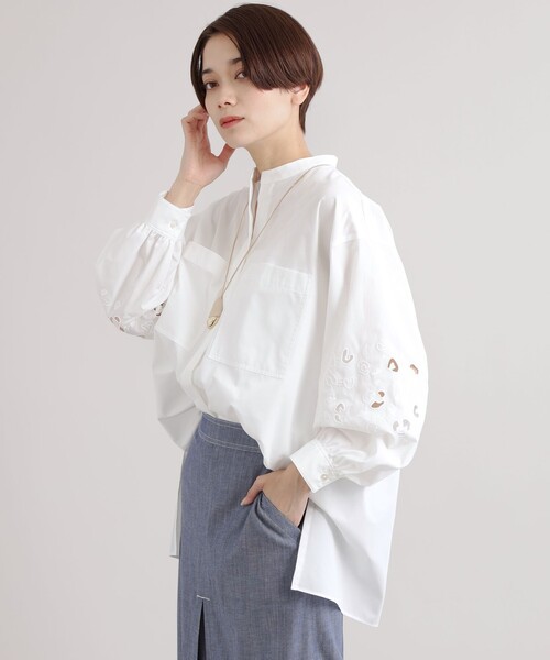 「EVEX by KRIZIA」 長袖ブラウス 40 オフホワイト レディース