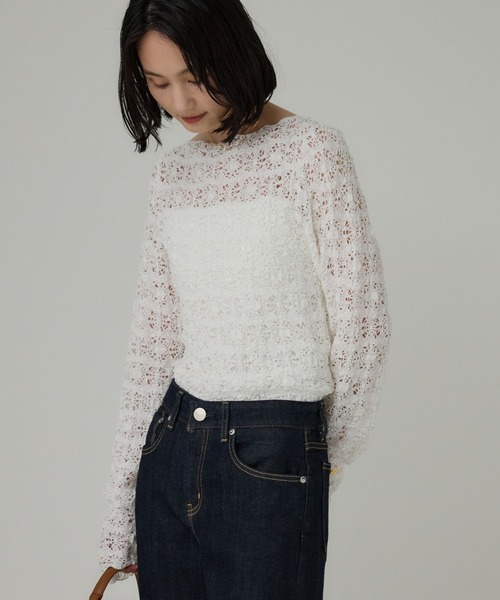 BABYLONE（バビロン） tシャツ ストレッチレースプルオーバー