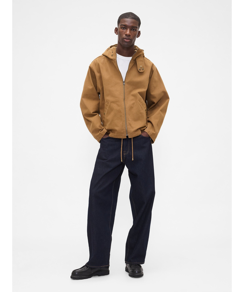 GAP コート ジャケット フード付き キャンバスジャケット メンズ