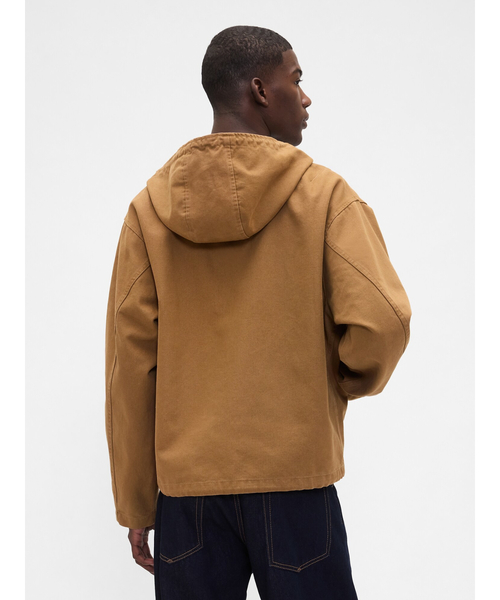 GAP コート ジャケット フード付き キャンバスジャケット メンズ