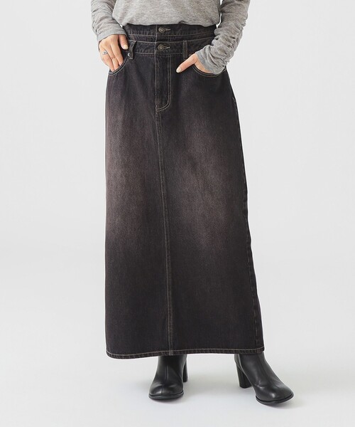 【beams】ジーンズスカート　美品、タグ付き　Sサイズ B：MING by BEAMS（ビーミング by ビームス） デニムスカート オーバー