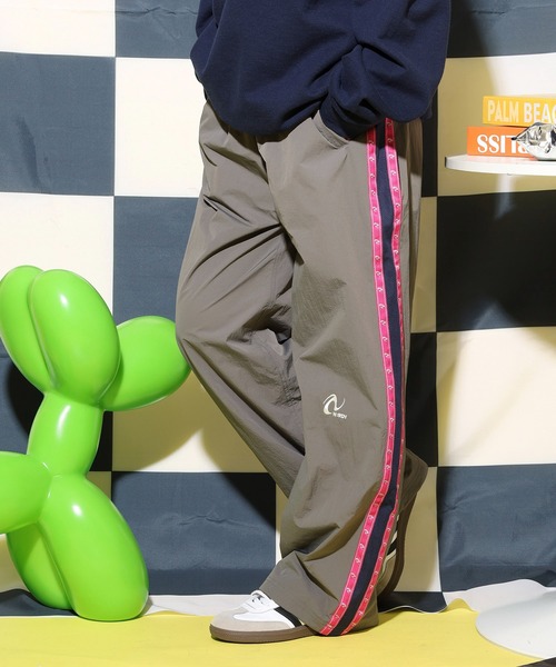 NERDY スウェットパンツ ジャージ ピンホイールラインウーブン