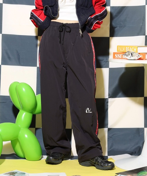 NERDY スウェットパンツ ジャージ ピンホイールラインウーブン