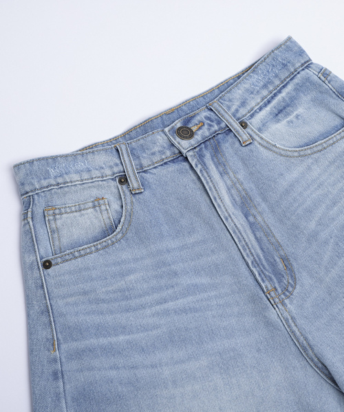 「SUGAR BISKET」 加工デニムパンツ L グレー レディース