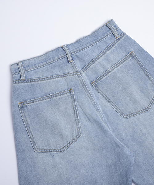 「SUGAR BISKET」 加工デニムパンツ L グレー レディース
