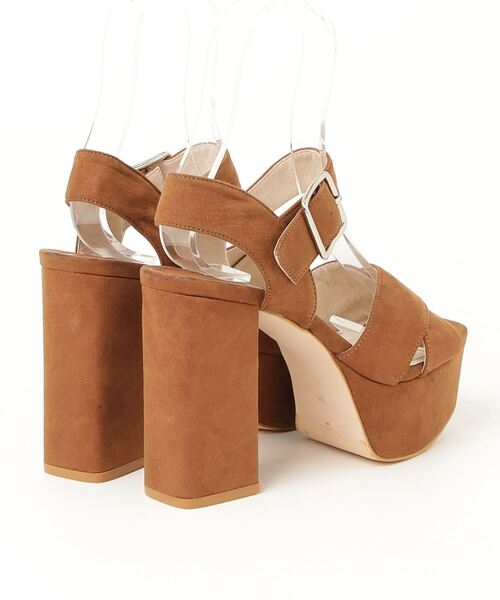 「R&E rosessence」 ヒールサンダル M ブラウン レディース_画像2