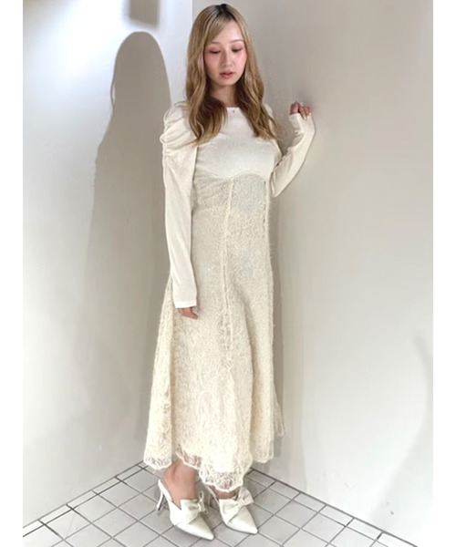 CALNAMUR（カルナムール） ワンピース スリーブギャザードッキング