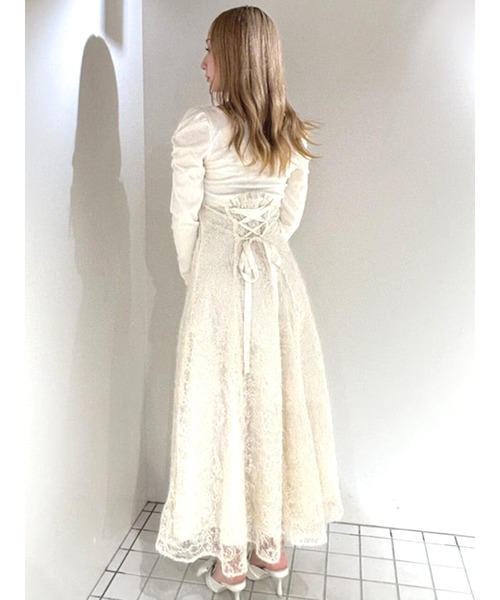 CALNAMUR（カルナムール） ワンピース スリーブギャザードッキング