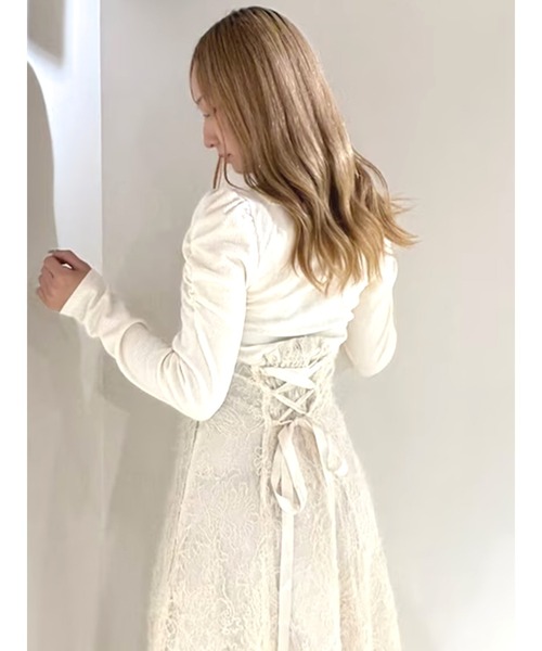 CALNAMUR（カルナムール） ワンピース スリーブギャザードッキング