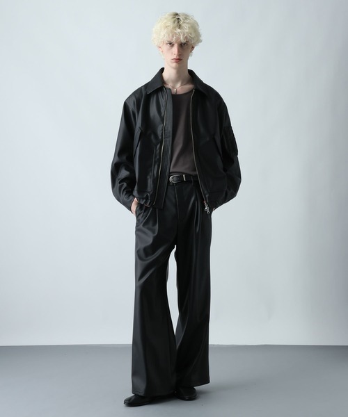 HARE（ハレ） ブルゾン アウター 「SET UP対応」LUXEレザーブルゾン