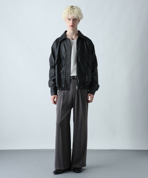 HARE（ハレ） ブルゾン アウター 「SET UP対応」LUXEレザーブルゾン