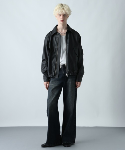 HARE（ハレ） ブルゾン アウター 「SET UP対応」LUXEレザーブルゾン