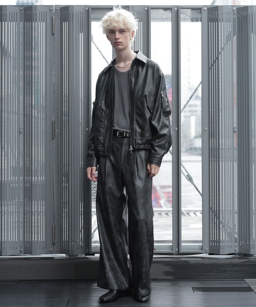 HARE（ハレ） ブルゾン アウター 「SET UP対応」LUXEレザーブルゾン