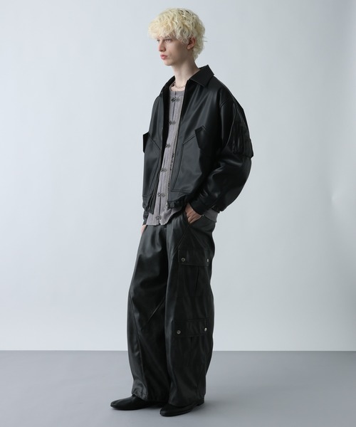 HARE（ハレ） ブルゾン アウター 「SET UP対応」LUXEレザーブルゾン