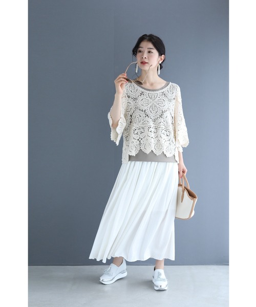 「CAWAII」 7分袖ブラウス FREE アイボリー レディース_画像4