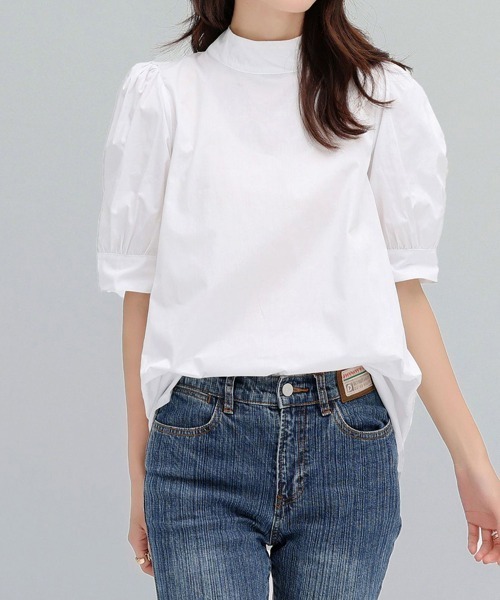 「Miniministore」 半袖ブラウス L ホワイト レディース_画像7