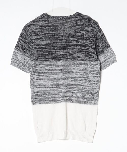 「BLUE TORNADO」 半袖ニット M グレー メンズ_画像2