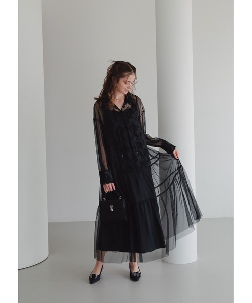 Dorry Doll（ドリードール） ドレス デザインカラーモールレースドレス