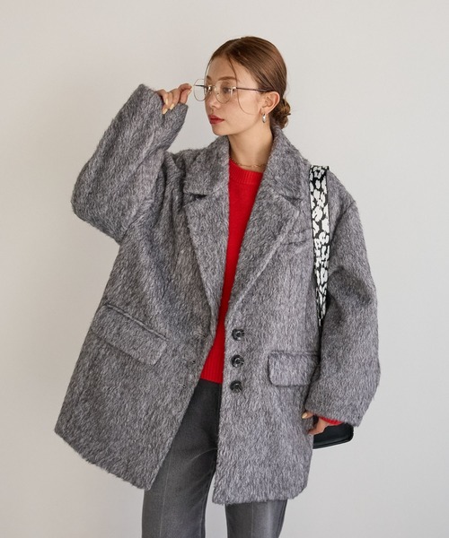 新品 BAYFLOW ウーリージャコット グレー M ジャケット コート