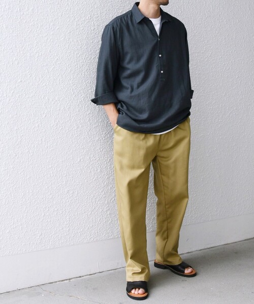 「SHIPS any」 長袖シャツ X-LARGE ダークグレー メンズ_画像2