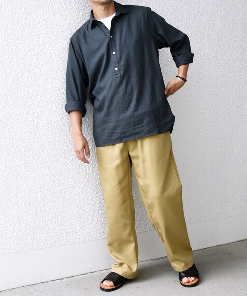 「SHIPS any」 長袖シャツ X-LARGE ダークグレー メンズ_画像3