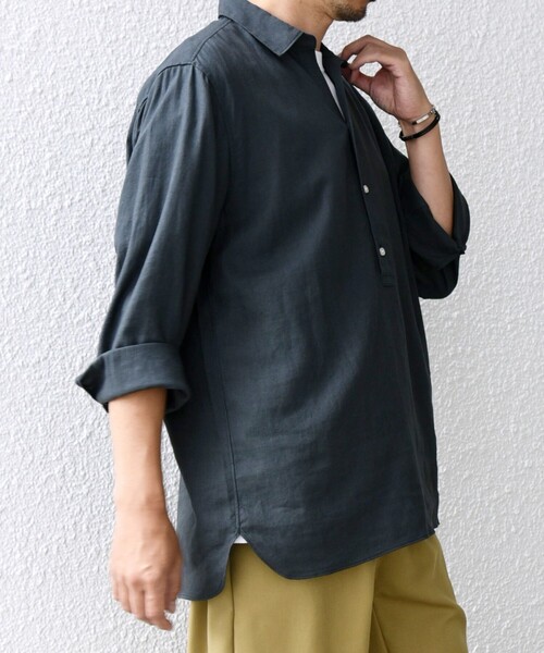 「SHIPS any」 長袖シャツ X-LARGE ダークグレー メンズ_画像5